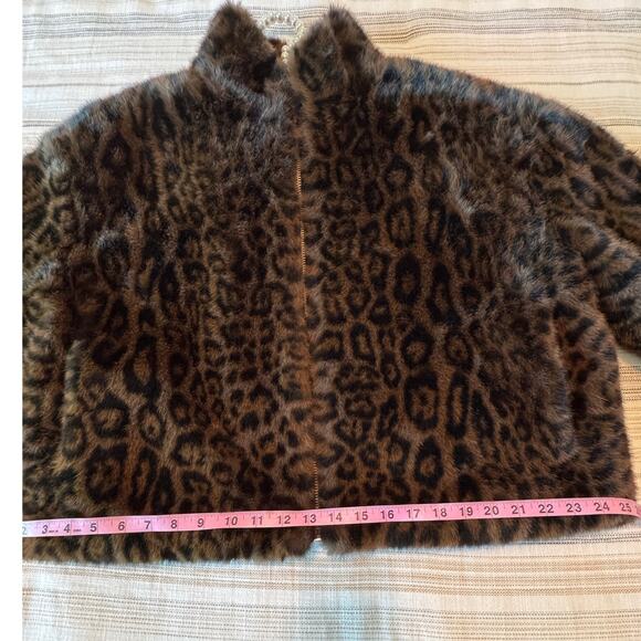 Rebecca Minkoff Vegan Fur Cropped Jacket - Picture 4 of 12